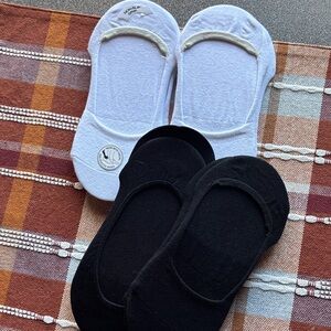 Black and White No-Show Socks